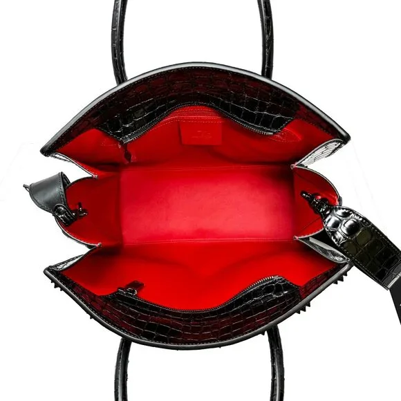 Christian Louboutin Medium Paloma Studs Leather Satchel Bag - Picture 6 of 9